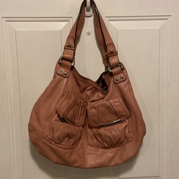 B MAKOWSKY Pink Genuine Leather Hand Bag Shoulder Satchel Bag Purse - Picture 3 of 9